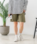 【C-FORT POINT/フォートポイント】【ウエストは総ゴム仕様で履きやすさ・動きやすさ抜群◎】シェフハーフパンツ ショートパンツ ワイド 太め 短パン ウエストゴム 楽ちん イージーパンツ 膝丈 アメカジ スケーター ストリート アウトドア