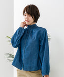 【C-FORTPOINT/フォートポイント】デニム シャーリング ブラウス