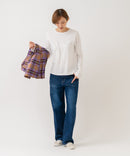 【HANES/ヘインズ】【日本人女性の体形に合わせたシルエットで絶妙なフィット感を実現】Japan Fit for HER ロングスリーブクルーネックTシャツ 2枚組 綿100% 長袖 無地 シンプル 透けにくい チューブボディ ガーメントウォッシュ加工 ❘ジーンズメイト公式オンラインショップ
