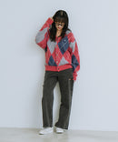 【BEVERLY HILLS POLO CLUB/ビバリーヒルズポロクラブ】ワンポイント刺繍 モヘアタッチ ニットカーディガン