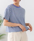 【C-FORT POINT/フォートポイント】ボーダークロップド丈Ｔシャツ