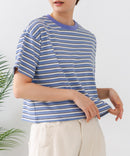 【C-FORT POINT/フォートポイント】ボーダークロップド丈Ｔシャツ