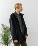 【BLUE STANDARD/ブルースタンダード】マルチファンクション フードハーフコート 撥水 防風 軽量 ビジカジ ビズ