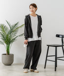 【U.S. POLO ASSN./ユーエスポロアッスン】ダンボール素材 ワンポイントロゴ刺繍 フルジップパーカー