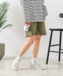 【C-FORT POINT/フォートポイント】【ウエストは総ゴム仕様で履きやすさ・動きやすさ抜群◎】シェフハーフパンツ ショートパンツ ワイド 太め 短パン ウエストゴム 楽ちん イージーパンツ 膝丈 アメカジ スケーター ストリート アウトドア