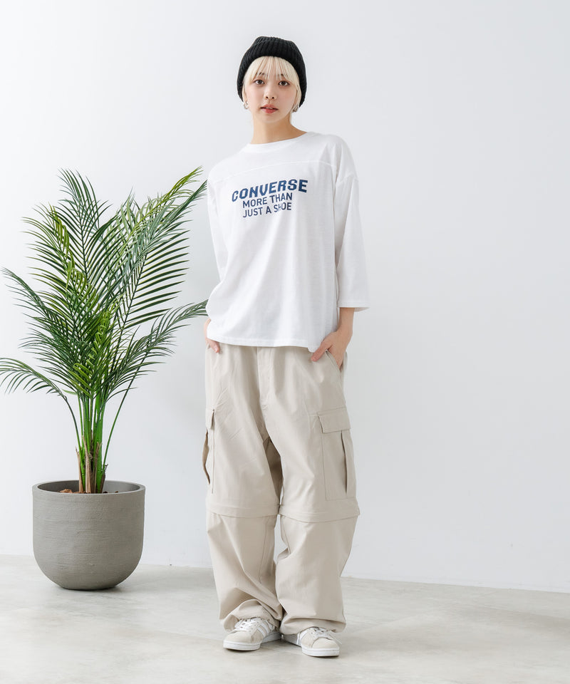 ８分袖裾 ラウンド Tシャツ CONVERSE コンバース