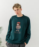 【BLUE STANDARD/ブルースタンダード】パフィースウェット 部分刺繍クルーネック トレーナー ストレッチ 春服 ❘ジーンズメイト公式オンラインショップ