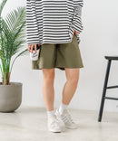 【C-FORT POINT/フォートポイント】【ウエストは総ゴム仕様で履きやすさ・動きやすさ抜群◎】シェフハーフパンツ ショートパンツ ワイド 太め 短パン ウエストゴム 楽ちん イージーパンツ 膝丈 アメカジ スケーター ストリート アウトドア