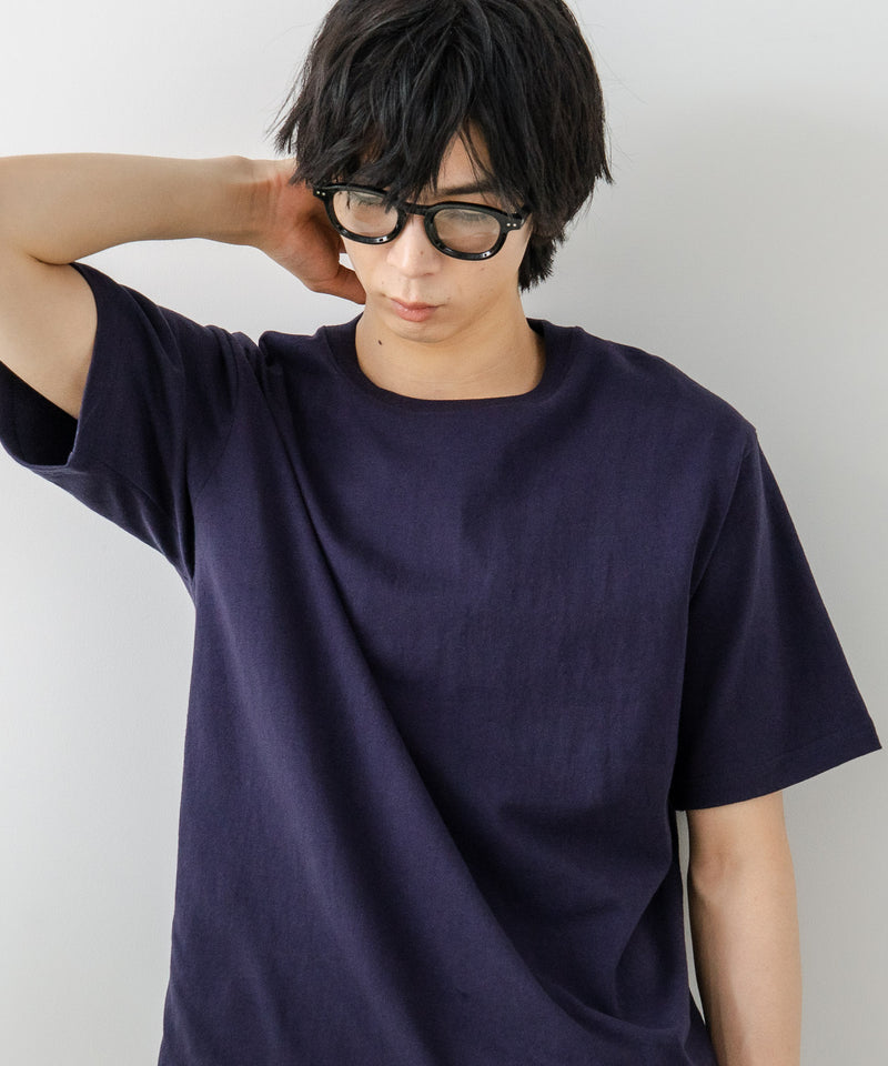USAコットン ワッペンロゴ刺繍 無地 クルーネック半袖Tシャツ レディース メンズ【DISCUS/ディスカス】