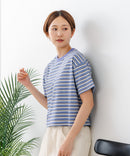 【C-FORT POINT/フォートポイント】ボーダークロップド丈Ｔシャツ