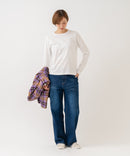 【HANES/ヘインズ】【日本人女性の体形に合わせたシルエットで絶妙なフィット感を実現】Japan Fit for HER ロングスリーブクルーネックTシャツ 2枚組 綿100% 長袖 無地 シンプル 透けにくい チューブボディ ガーメントウォッシュ加工 ❘ジーンズメイト公式オンラインショップ