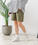 【C-FORT POINT/フォートポイント】【ウエストは総ゴム仕様で履きやすさ・動きやすさ抜群◎】シェフハーフパンツ ショートパンツ ワイド 太め 短パン ウエストゴム 楽ちん イージーパンツ 膝丈 アメカジ スケーター ストリート アウトドア