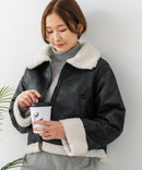 【C-FORT POINT/フォートポイント】フェイクレザー フライトジャケット