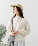 【FORT POINT/フォートポイント】ハイネック ボリューム袖 ロンＴ