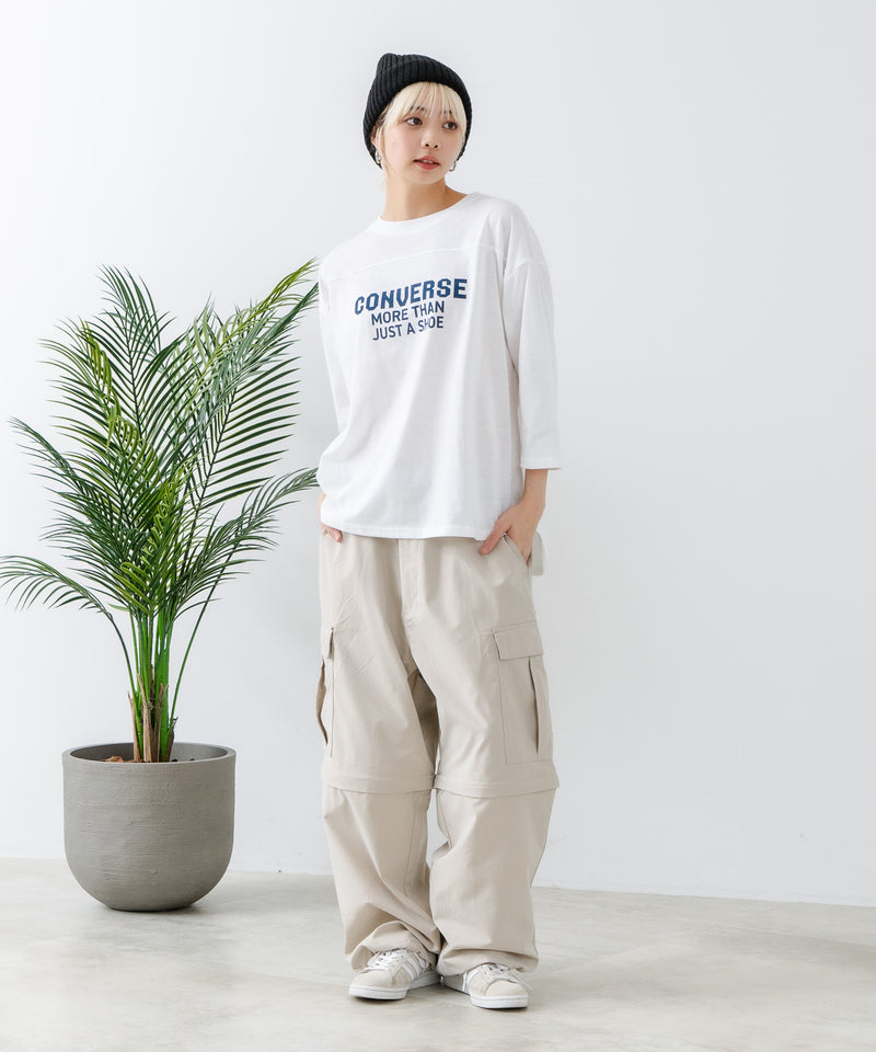 ８分袖裾 ラウンド Tシャツ CONVERSE コンバース