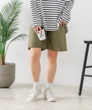 【C-FORT POINT/フォートポイント】【ウエストは総ゴム仕様で履きやすさ・動きやすさ抜群◎】シェフハーフパンツ ショートパンツ ワイド 太め 短パン ウエストゴム 楽ちん イージーパンツ 膝丈 アメカジ スケーター ストリート アウトドア
