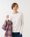 【HANES/ヘインズ】【日本人女性の体形に合わせたシルエットで絶妙なフィット感を実現】Japan Fit for HER ロングスリーブクルーネックTシャツ 2枚組 綿100% 長袖 無地 シンプル 透けにくい チューブボディ ガーメントウォッシュ加工 ❘ジーンズメイト公式オンラインショップ