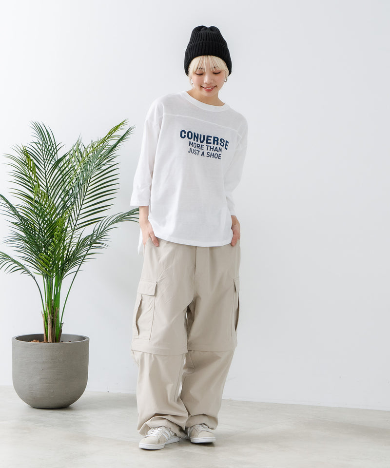 ８分袖裾 ラウンド Tシャツ CONVERSE コンバース