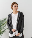 【U.S. POLO ASSN./ユーエスポロアッスン】ダンボール素材 ワンポイントロゴ刺繍 フルジップパーカー