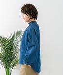 【C-FORTPOINT/フォートポイント】デニム シャーリング ブラウス