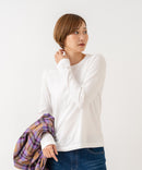 【HANES/ヘインズ】【日本人女性の体形に合わせたシルエットで絶妙なフィット感を実現】Japan Fit for HER ロングスリーブクルーネックTシャツ 2枚組 綿100% 長袖 無地 シンプル 透けにくい チューブボディ ガーメントウォッシュ加工 ❘ジーンズメイト公式オンラインショップ