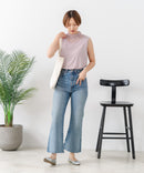【C-FORTPOINT/フォートポイント】【1枚で華やか レースインナー】ハイネックレース切替タンクトップ インナー チラ見せ 重ね着 立ち襟 華やか 上品 きれいめ