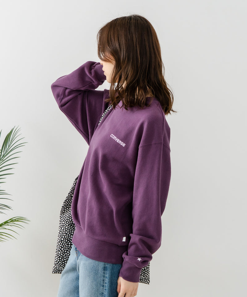 【CONVERSE/コンバース】バッグプリント ブランドロゴ スウェットトレーナー