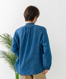 【C-FORTPOINT/フォートポイント】デニム シャーリング ブラウス