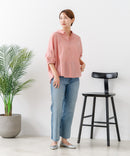 【C-FORTPOINT/フォートポイント】【上品 高見え刺繍】袖刺繍ブラウス 綿100％ 花模様 大人可愛い きれいめ 通勤 お出かけ