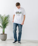 ZEROSTAIN プリントTシャツ 汗染みの目立ちにくいTシャツ 防汚 ＵＶカット ワーゲンバスライク フィッシング 釣り トラウト