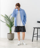 【C-FORT POINT/フォートポイント】【ウエストは総ゴム仕様で履きやすさ・動きやすさ抜群◎】シェフハーフパンツ ショートパンツ ワイド 太め 短パン ウエストゴム 楽ちん イージーパンツ 膝丈 アメカジ スケーター ストリート アウトドア