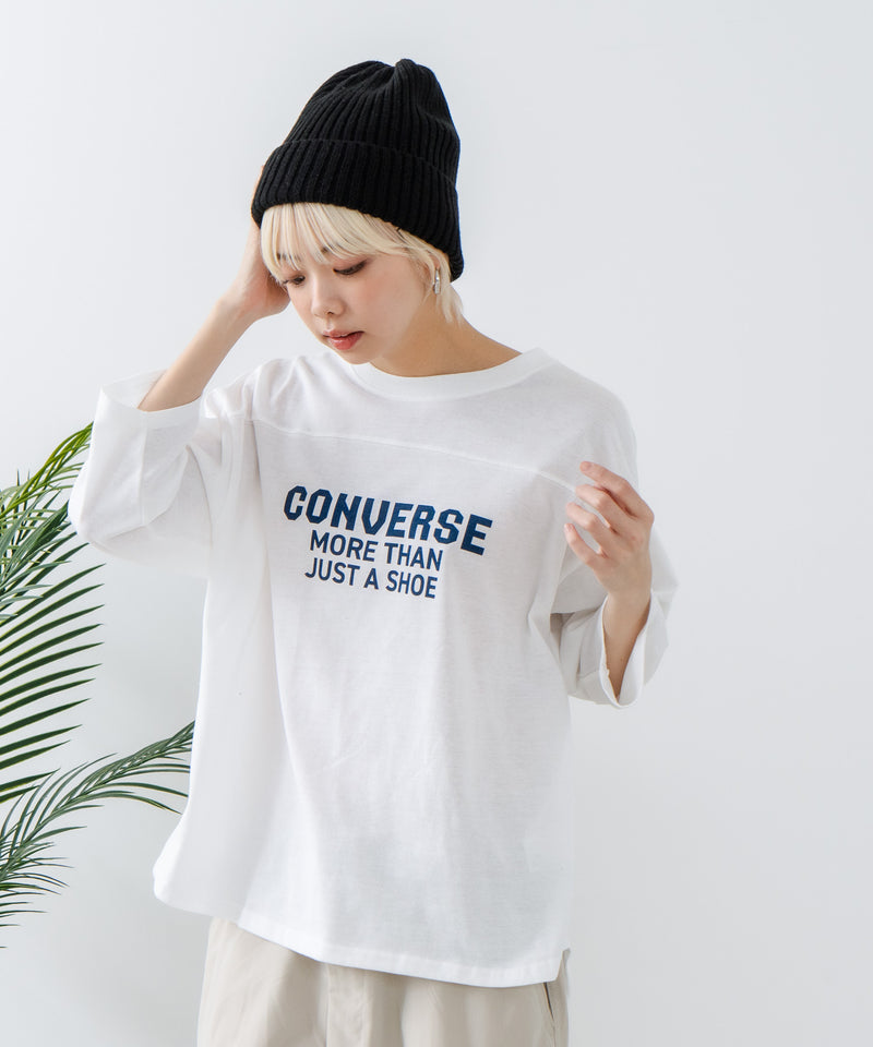 ８分袖裾 ラウンド Tシャツ CONVERSE コンバース