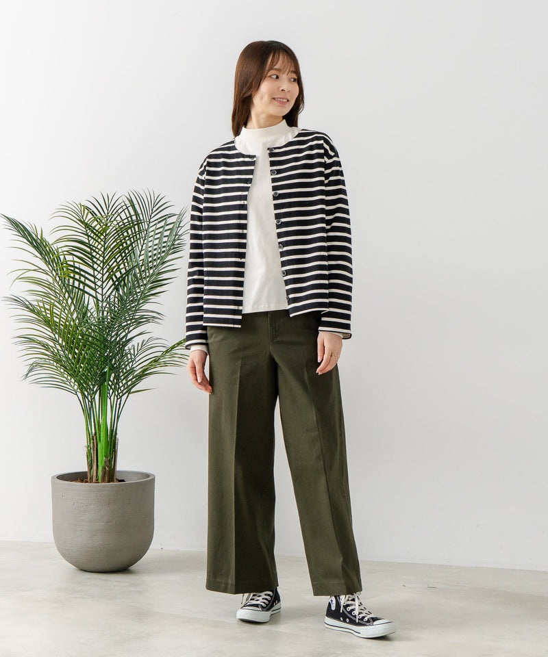 【FORT POINT/フォートポイント】バスク天竺 クルーネック カーディガン