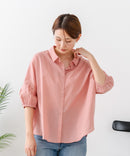 【C-FORTPOINT/フォートポイント】【上品 高見え刺繍】袖刺繍ブラウス 綿100％ 花模様 大人可愛い きれいめ 通勤 お出かけ