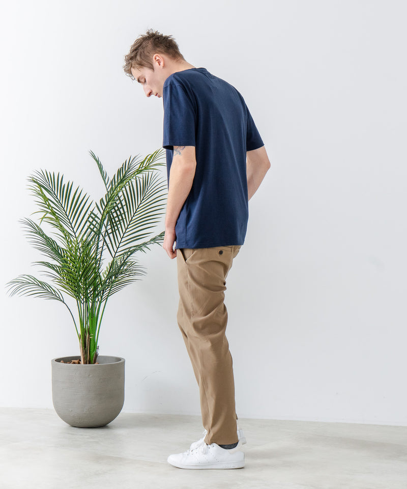 快適！スーパーストレッチイージーパンツ イージーケア 接触冷感 前開き ウエストゴム UVカット【Blue Standard:ブルースタンダード】