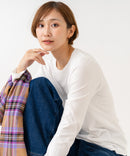 【HANES/ヘインズ】【日本人女性の体形に合わせたシルエットで絶妙なフィット感を実現】Japan Fit for HER ロングスリーブクルーネックTシャツ 2枚組 綿100% 長袖 無地 シンプル 透けにくい チューブボディ ガーメントウォッシュ加工 ❘ジーンズメイト公式オンラインショップ