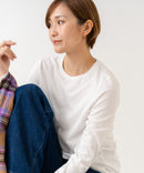 【HANES/ヘインズ】【日本人女性の体形に合わせたシルエットで絶妙なフィット感を実現】Japan Fit for HER ロングスリーブクルーネックTシャツ 2枚組 綿100% 長袖 無地 シンプル 透けにくい チューブボディ ガーメントウォッシュ加工 ❘ジーンズメイト公式オンラインショップ