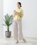 5分袖 刺繍バルーンスリーブTシャツ【C17/シーセブンティーン】