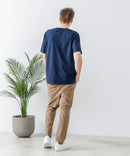 快適！スーパーストレッチイージーパンツ イージーケア 接触冷感 前開き ウエストゴム UVカット【Blue Standard:ブルースタンダード】