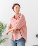 【C-FORTPOINT/フォートポイント】【上品 高見え刺繍】袖刺繍ブラウス 綿100％ 花模様 大人可愛い きれいめ 通勤 お出かけ