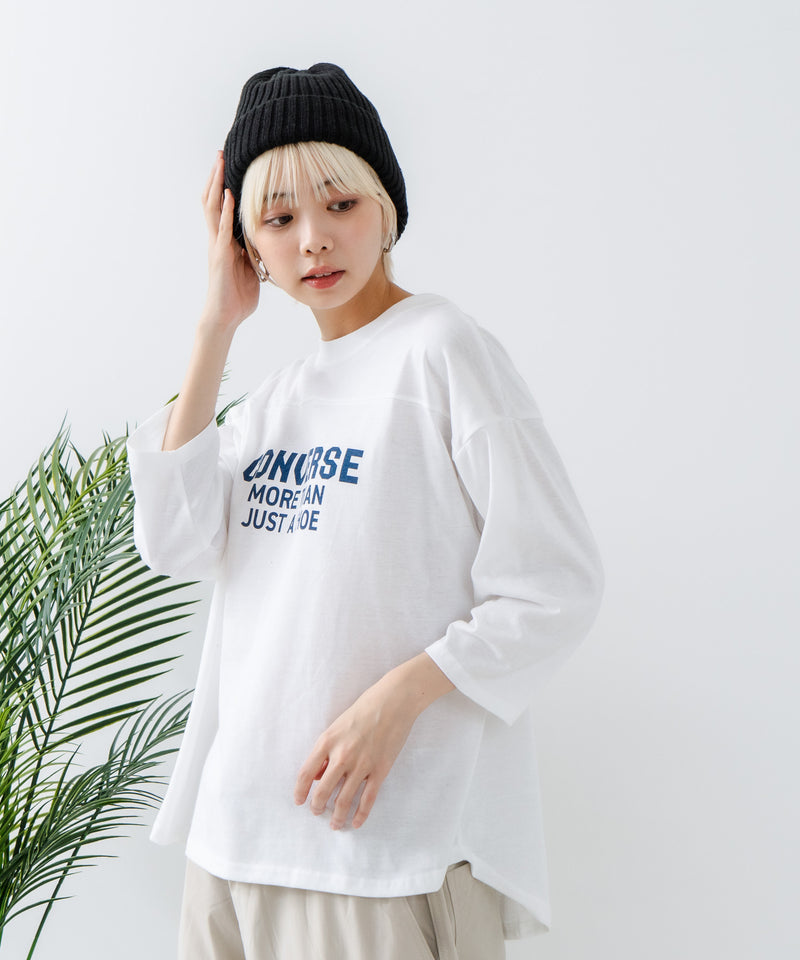 ８分袖裾 ラウンド Tシャツ CONVERSE コンバース