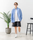 【C-FORT POINT/フォートポイント】【ウエストは総ゴム仕様で履きやすさ・動きやすさ抜群◎】シェフハーフパンツ ショートパンツ ワイド 太め 短パン ウエストゴム 楽ちん イージーパンツ 膝丈 アメカジ スケーター ストリート アウトドア