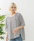 ブランドロゴワンポイント刺繍ラウンドヘムTシャツ【U.S. POLO ASSN./ユーエスポロアッスン】