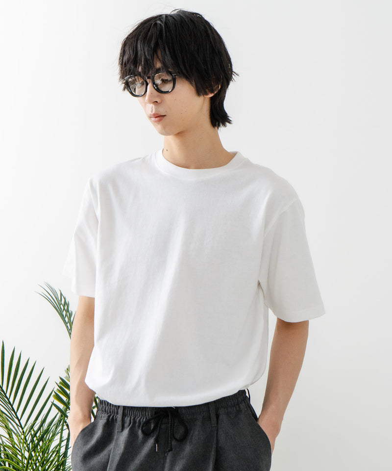 USAコットン ワッペンロゴ刺繍 無地 クルーネック半袖Tシャツ レディース メンズ【DISCUS/ディスカス】