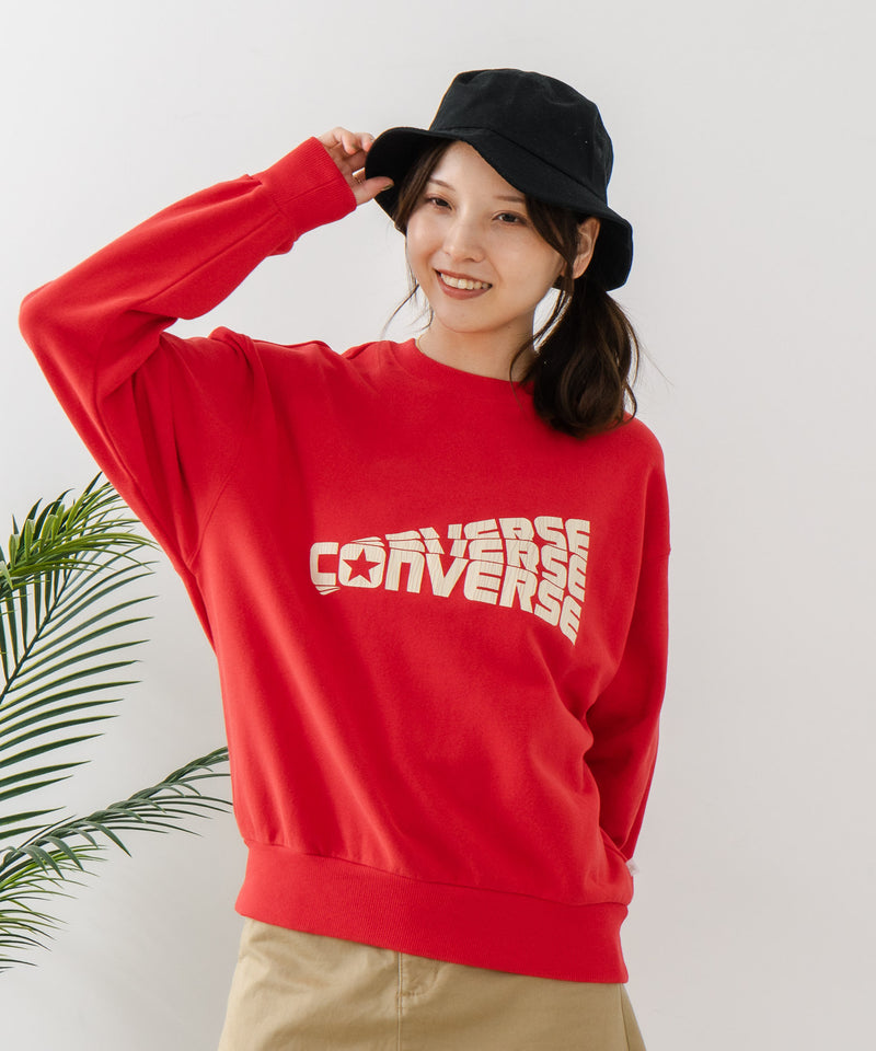 【CONVERSE/コンバース】クラックロゴ グラフィック スウェットトレーナー