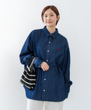 【BEVERLY HILLS POLO CLUB/ビバリーヒルズポロクラブ】【選べる2シルエット】オックスワイドシャツ（クロップド丈 or ビッグシルエット）ポニー刺繍