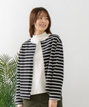 【FORT POINT/フォートポイント】バスク天竺 クルーネック カーディガン