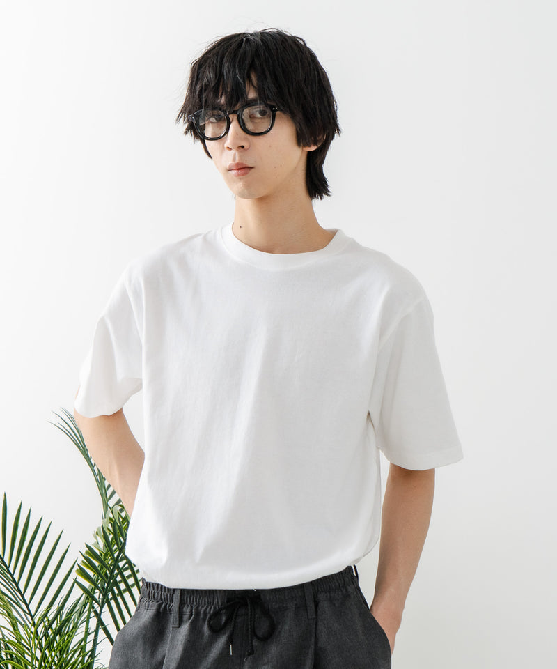 USAコットン ワッペンロゴ刺繍 無地 クルーネック半袖Tシャツ レディース メンズ【DISCUS/ディスカス】