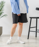 【C-FORT POINT/フォートポイント】【ウエストは総ゴム仕様で履きやすさ・動きやすさ抜群◎】シェフハーフパンツ ショートパンツ ワイド 太め 短パン ウエストゴム 楽ちん イージーパンツ 膝丈 アメカジ スケーター ストリート アウトドア