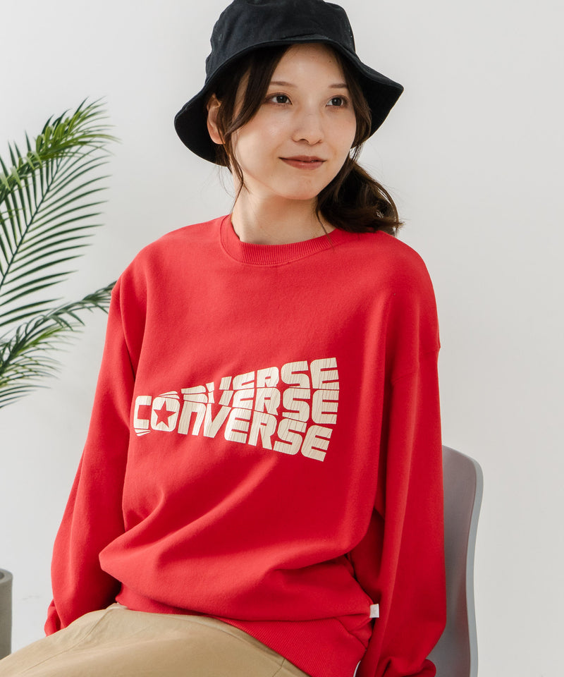 【CONVERSE/コンバース】クラックロゴ グラフィック スウェットトレーナー